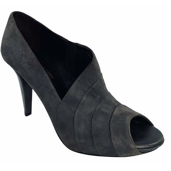 Donald Pliner Womens Heels Gray Couture Suede Leather Shoes 9 N Italy - Picture 1 of 12